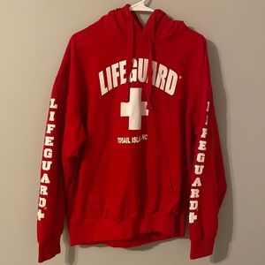Lifeguard red Topsail, NC sweatshirt. Size XL.